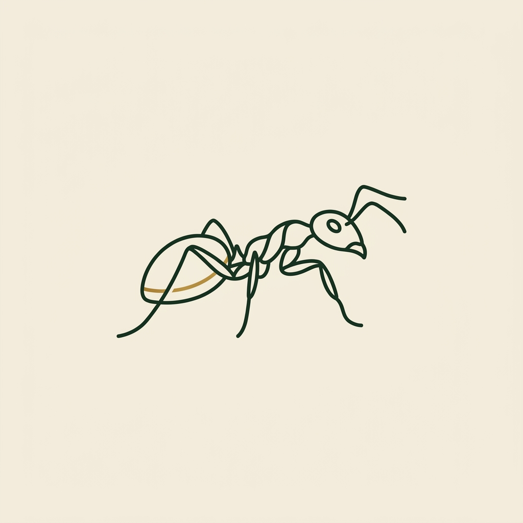 Ameise – stilisierte Illustration