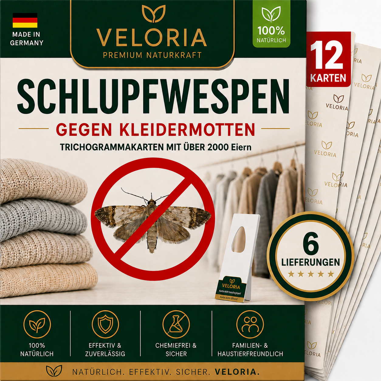 12 Karten, 6 Lieferungen