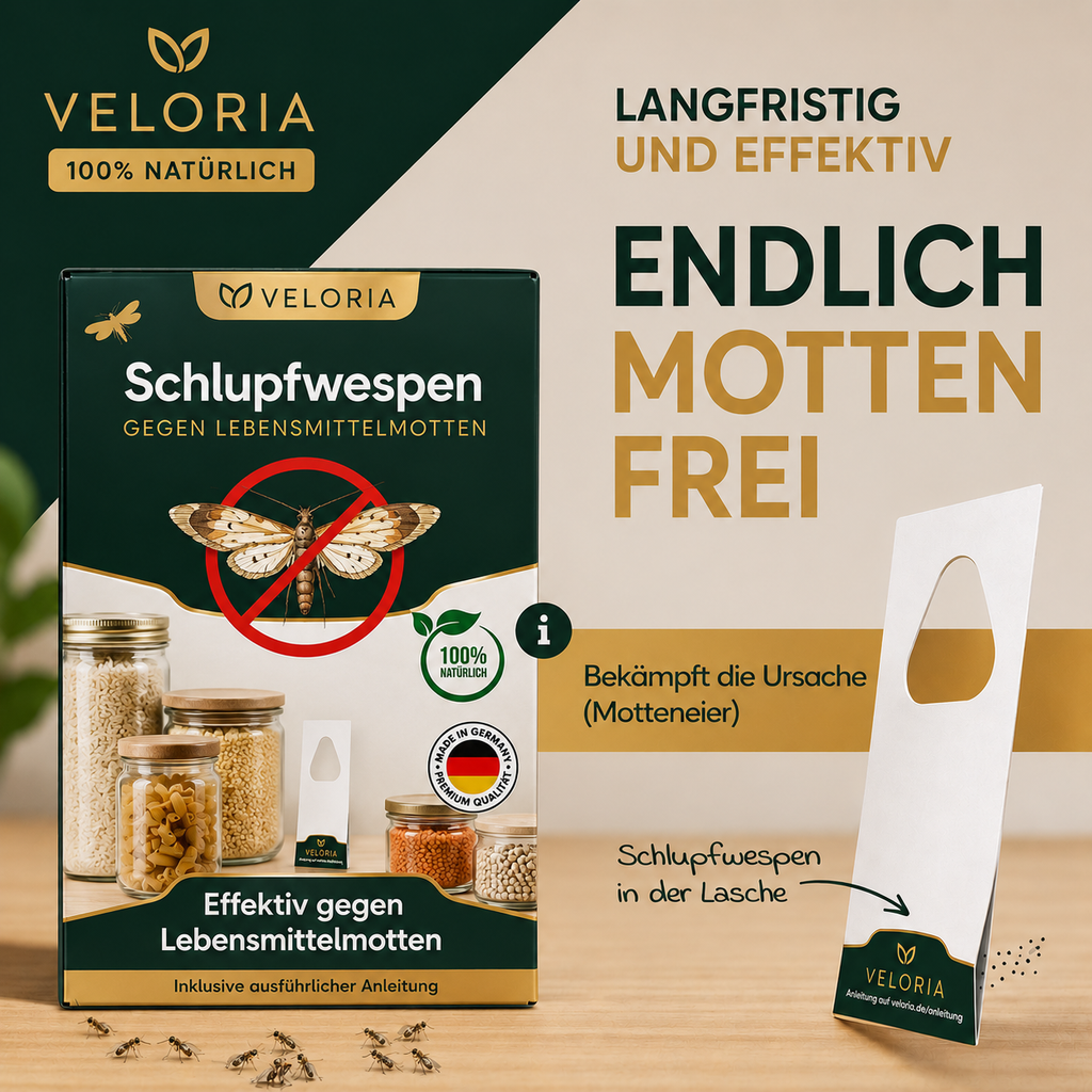 VELORIA Schlupfwespen gegen Lebensmittelmotten – so wirken Schlupfwespen