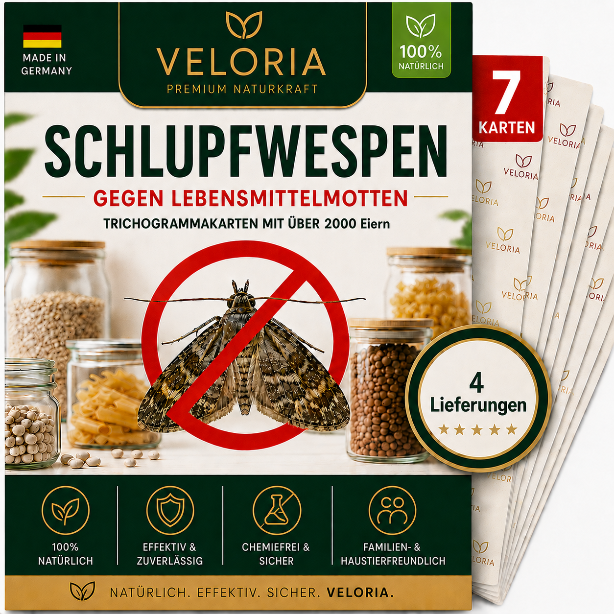 7 Karten, 4 Lieferungen